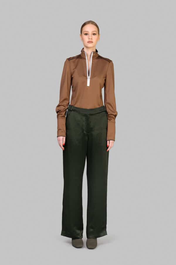 Ichi Lexi Suit Trousers-Forest Green | Off The Rack